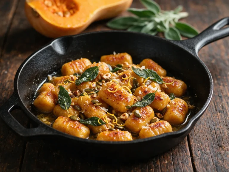 Vegane Kürbis-Gnocchi mit Salbeibutter