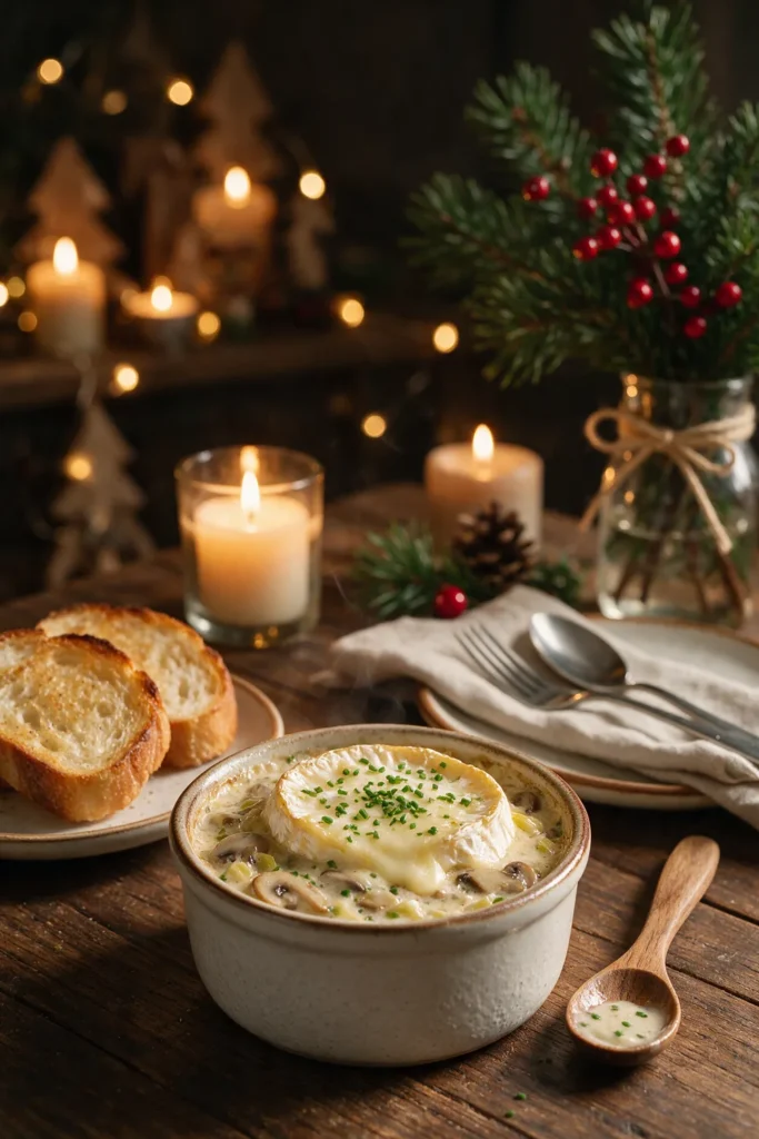Vegane Lauch-Pilz-Cocotte mit Camembert – Rezept