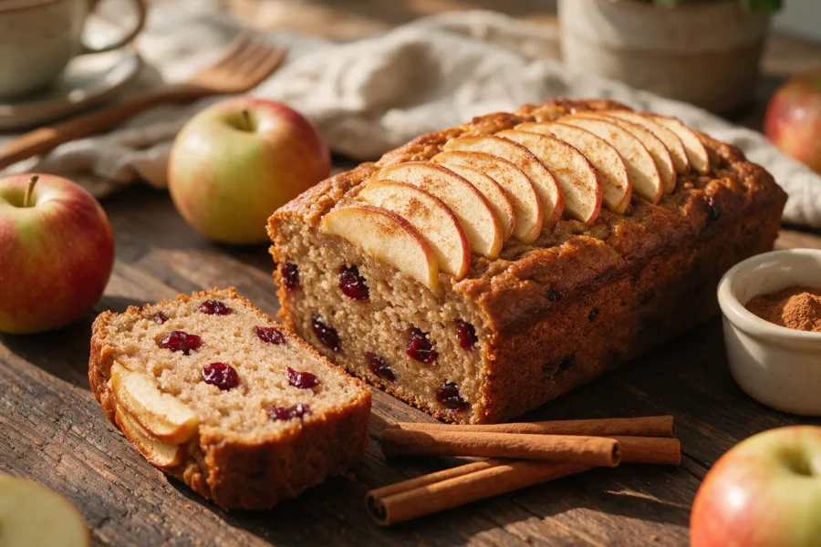 Veganes Apfel-Zimt-Bananenbrot (glutenfrei)